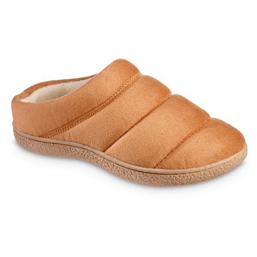Women's Recycled Microsuede Puffer Clog Slipper with Enhanced Heel Cushion