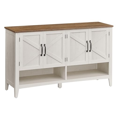 VASAGLE Mobiletto Porta Scarpe, Scarpiera a 3 Livelli, Organizzatore per Calzature, Stile Tradizionale Americano, con Ripiano Regolabile, Manici, Gambe Robuste, Ingresso, Bianco Vintage LBC039W01