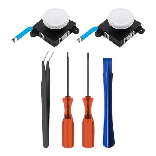 Alnicov 6-teiliges 3D-Analog-Joystick-Reparatur-Ersatzset mit Reparaturwerkzeugen für NS Switch/Switch OLED Joy-Con/Switch Lite Controller
