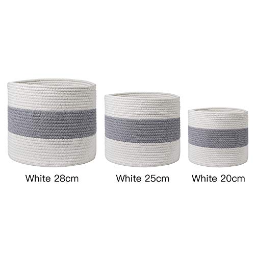 Meiyum, cesto in corda di cotone naturale, cesto