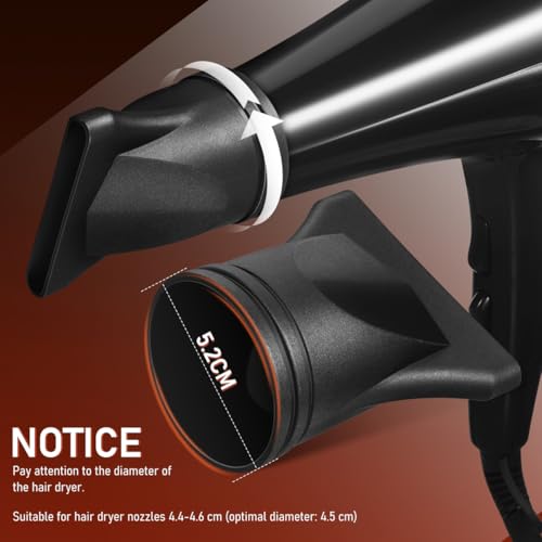 Healvian 2 Stück Haartrockner Düse Universal Aufsatz Schwarzer Kunststoff 3.00X2.95X2.05In Föhne Zubehör Salon Styling Konzentrator Und Diffusor Für Lockiges Haar
