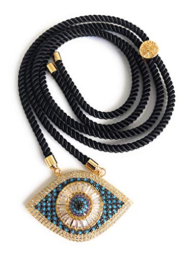 Lucky Charm Evil Eye Necklace with adjustable length