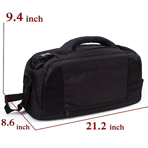 Large Digital SLR DSLR Camera Bag Camera Luggage Case and Camcorder Bag, Video Camera Case Tote Bag (Black)