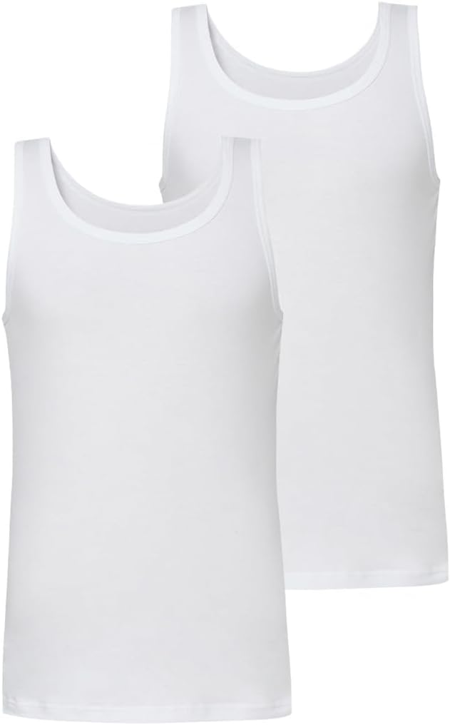 Men's Tank Top 2-Pack, 96% Cotton 4% Elastane 9678