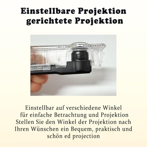 Krewua 2 Stück Türlichter, HD LED Projektion Welcome Lights für M 1/2/3/4/5/6/7 austauschbar mit M X1/X2/X3/X4/X5/X6/X7/Z/GT