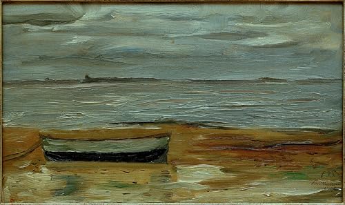 Tableau Mural sur Toile Max Beckmann Plage Grise 60x90cm Décoration Chambre