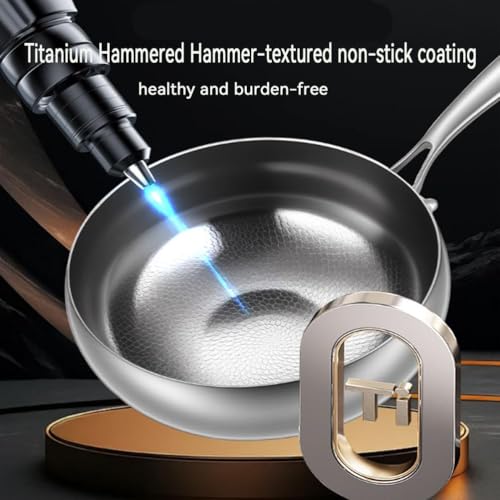 Wok de titanio resistente con tapa, 11.02 in miniatura 5