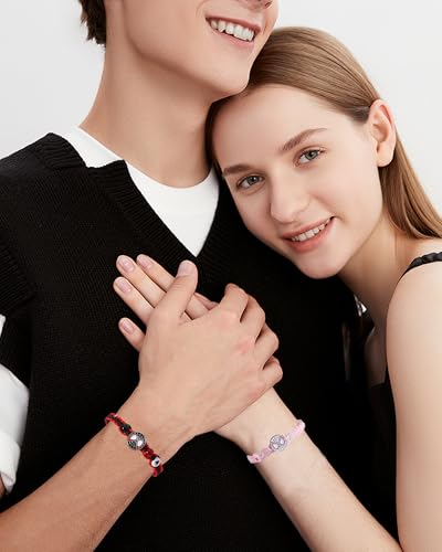 Spider Friendship Bracelets for 2 Matching Bracelets for Couples Best Friends Matching Spider Bracelets for BFF Birthday Halloween Christmas Jewelry Gifts for Bestie Gf Bf4