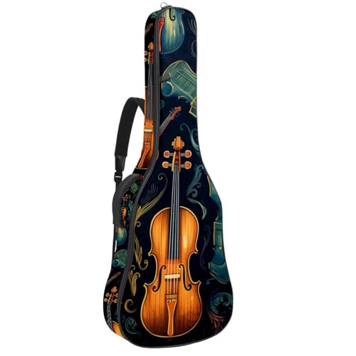 Housse guitare acoustique 109 cm étui souple sac à dos imperméable tissu Oxford F