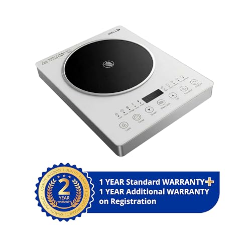 Image of iBELL CLOUD390 Infrared Cooktop 2200W - Works with All Types of Cookware, Adjustable Temperature Control, Energy-Efficient Heating, Durable Strong Handles, Portable Electric Cooking Stove, White