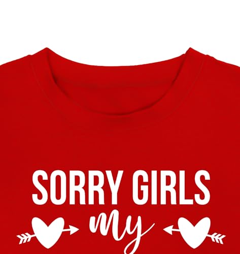 Image of VVNTY Valentines Shirts Toddler Boys Love Heart Graphic Tee Funny Letter Print Tops