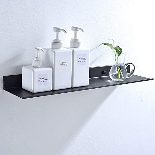 Étagère de salle de bain murale noire taille 2 pour douche