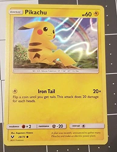  Pokemon Pikachu 28/73 Sole e Luna: Leggende Brillanti HOLO