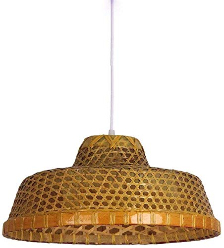 Popertr Vintage Handwoven Bamboo Chandeliers E27 Personalized Bamboo Lantern Chandelier Restaurant Old-fashioned Decoration Ceiling Lights Hanging Lights