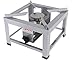 Produktbild ChattenGlut Professional Hockerkocher HK402810 - freistehendes Tischgerät aus Edelstahl mit Brenner - 10kW, regelbar für Flüssiggas, 400x400x280 mm, incl. Schlauch und Regler 50mbar