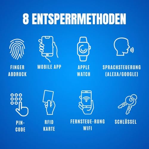 Verrou électronique serrure connectée Bluetooth empreinte argent 85mm - 4