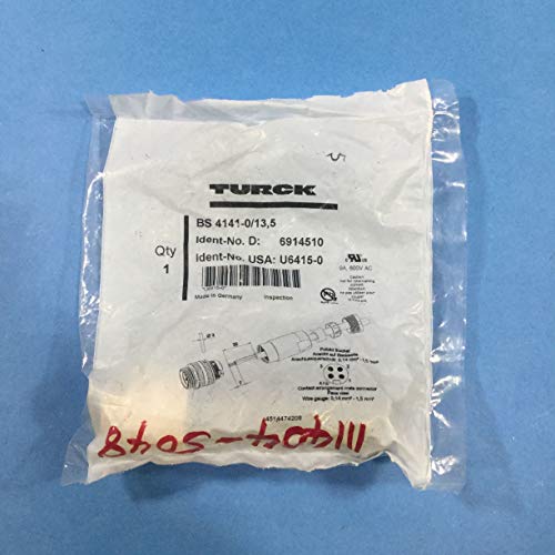 TURCK BS4141-0/13.5 4 PIN, 10-12MM Cable Diameter, 7/8