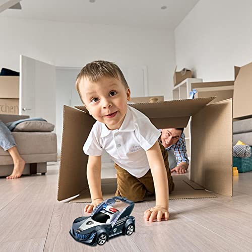 Brinquedo de carro, brinquedos de polícia para meninos, carros push and go, silhuetas com luzes inte