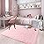 Soft Modern Indoor Large Shaggy Rug for Livingroom Bedroom Dorm Kids Room Home Decorative, Non-Slip Plush Fluffy Furry Fur Area Rugs Comfy Nursery Accent Floor Carpet 6x9 Feet, Pink