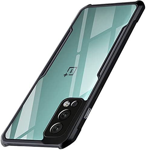 Image of TheGiftKart Shockproof Clear Back Cover Case for Oneplus Nord 2 5G / Oneplus Nord 2 5G Pac-Man Edition | 360 Degree Protection | Transparent Back Cover Case (PC & TPU, Black Bumper)