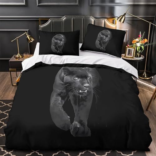 Parure de lit panda 3D King Size grand confort en microfibre de qualité