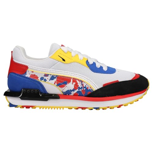 PUMA Kids Boys City Rider Splash Lace Up Sneakers Shoes Casual - White