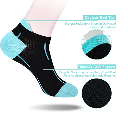 Image of ATBITER Ankle Socks Womens and Men Thin Athletic Running Low Cut No Show Socks With Heel Tab 6-12 Pairs | White Short Summer Athletic Running Yoga Pilates Workout Sneaker Socks Lightweight Non Slip Size 7-9 9-11