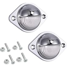 Justech 2PCS 3LED License Plate Light, Waterproof Number Plate Lights, Shock Resistant 12V 24V Tag Light Lamps Assembly for Trucks, SUV, Trailers, Van, RV and Boats License Tags - Silver