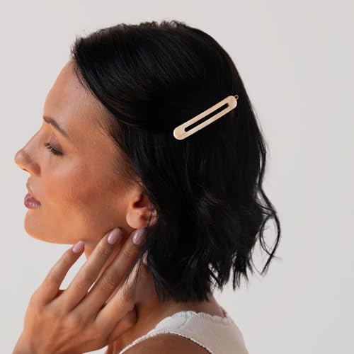 Pasador de pelo rectangular France Luxe Cutout en acetato de lujo 2