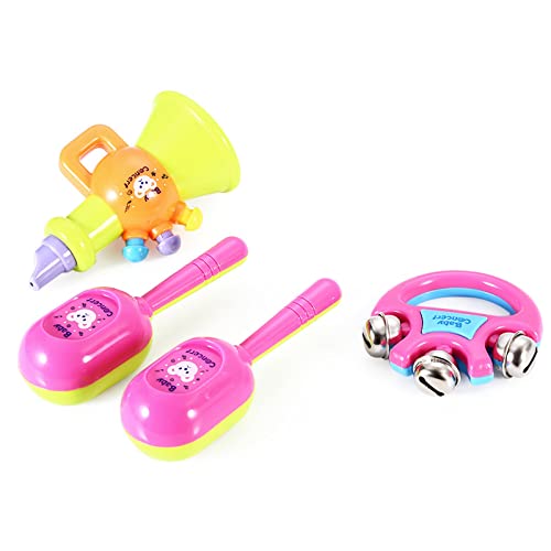 Likthione Annoying Noise Kids Musical Instruments Set 5 Pcs Shakers Percussion Instruments Tambourine Xylophone Toys Child Early Learning Musical Toys For Boys Drum Set For Kids Age 6 And Up #TOP7