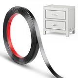 Selbstklebende Zierleiste Schwarz, Flexible Zierleiste Selbstklebend 5m * 1cm PVC Paneele Wand Selbstklebendn Stuckleisten Wand für Borde, Wanddekoration, Spiegelrahmen, Türen, Möbeldekor