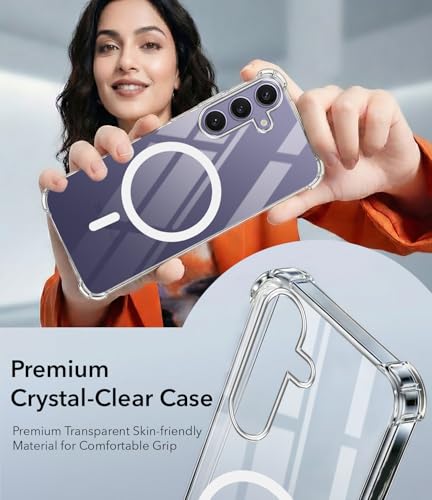 Image of Jkobi Shockproof Crystal-Clear Back Cover for Samsung Galaxy S24 Plus (Magsafe Wireless Support | Drop & Camera Protection | Hard Polycarbonate)