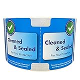 Cleaned and Sealed Tamper Door Seal Labels 2.875 x 5 Inch 500 Total Labels