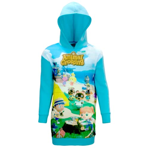 Nintendo Girls Hooded Dresses, Animal Crossing New Horizons Hoodie Dresses for Girls