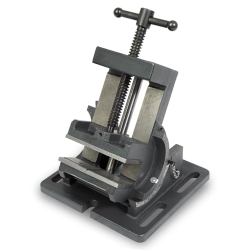 EBERTH Etau pour machine basculant à 90° en fonte d'acier, largeur de serrage maximale 100 mm, largeur de mors 105 mm, étau pour perceuse, fraiseuse, pour atelier professionnel ou personnel
