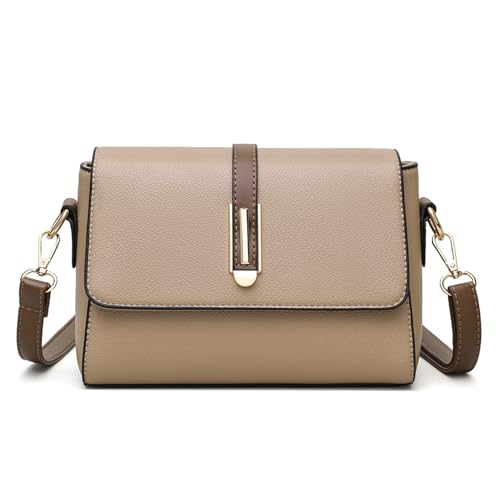 PU Leather Shoulder Bag Soft Multi Functional Large Capacity Women Purse Shoulder Bag for Wandering Shopping (Uniform Size)