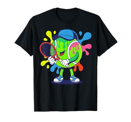 Divertido Jugador De Dibujos Animados De Tenis Camiseta