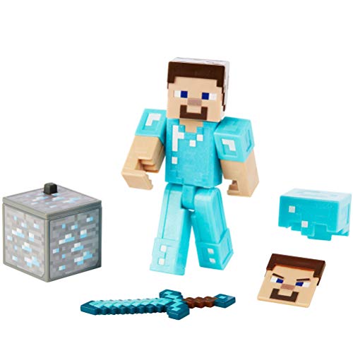 Minecraft Comic Maker Steve in Diamond Armor Action Figure