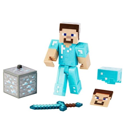 Minecraft Comic Maker Steve in Diamond Armor Action Figure