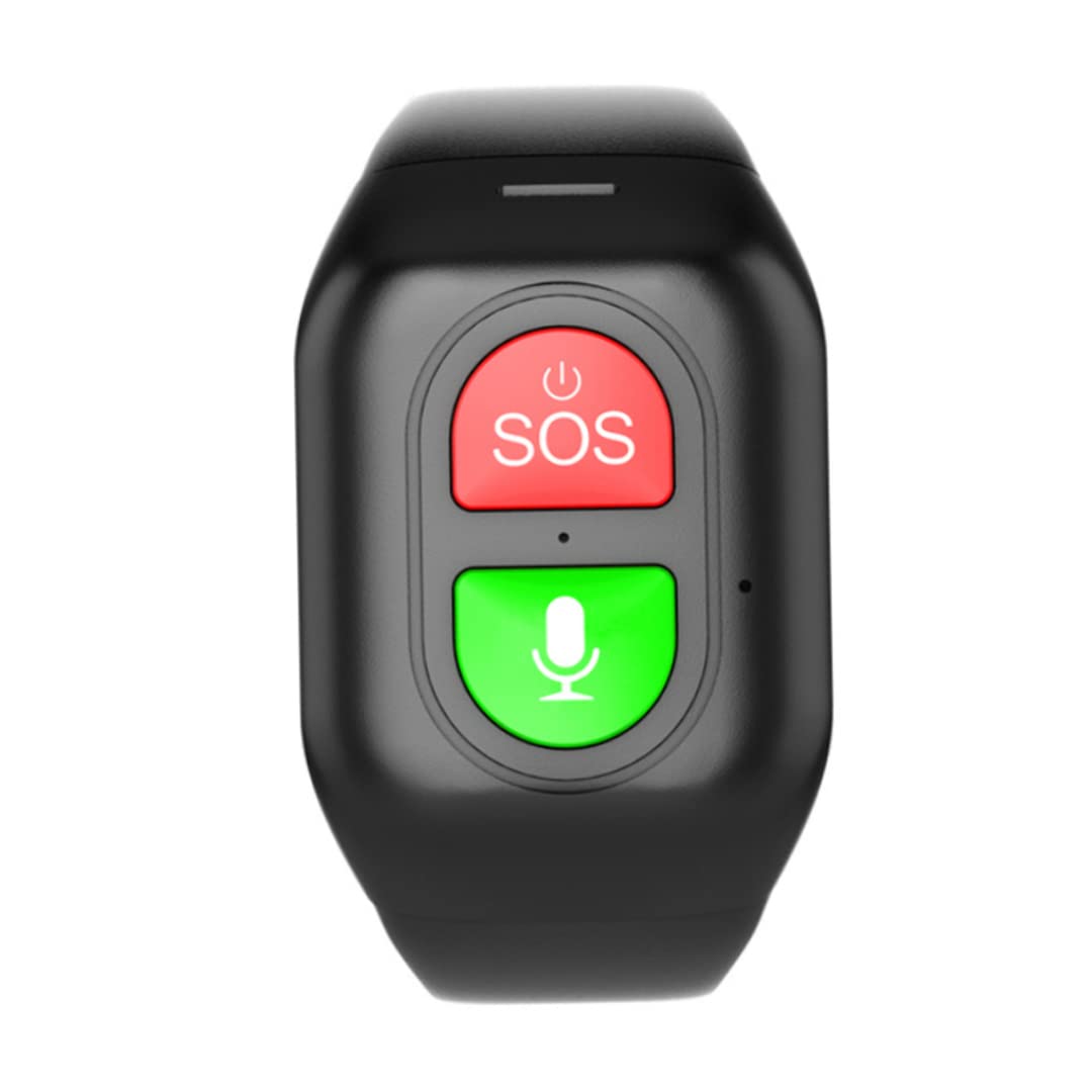 Pulsera SOS Pulsera de Seguimiento GPS Ubicación Llamada de Emergencia Rastreadores de Actividad física Reloj para Personas Mayores Niños Negro, Seguimiento GPS