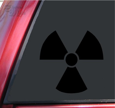 Radiation Symbol Vinyl Decal Sticker - Black
