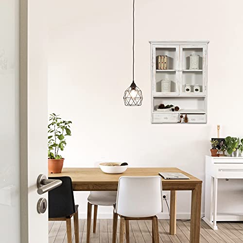 Vitrina-de-Madera-Maciza-Blanca-79x56x16-cm-Libreria-de-Pared-o-despensa-de-Cocina-Mobiliario-de-hogar-Shabby-Chic-Armario-de-Cocina-Vintage Vitrina-de-Madera-Maciza-Blanca-79x56x16-cm-Libreria-de-Pared-o-despensa-de-Cocina-Mobiliario-de-hogar-Shabby-Chic-Armario-de-Cocina-Vintage