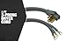 Southwire 9014SW8809 Range Power Cord; 4-Foot; 1/4-Inch Flanged Terminals; Flat Plug; Compatible With Most Standard Free Standing Electrical Ranges With A 3 Conductor Wall Outlet; 125/250-Volt; 50-Amp