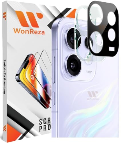 Image of [1+1 Tempered Glass for Reno 16 5G with Camera Glass Protector Edges to Edge Screen Guard Protector 9H Hardness - (Pack of 2)