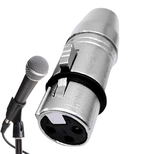 XLR Hembra a 3,5 mm, Adaptador XLR a 3,5 mm | Conectores de Audio Adaptador XLR - Adaptador AUX, Convertidor de Audio, Conector de Micrófono para Interpretación, Grabación, Diferentes Dispositivos