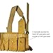 warreplica Rhodesian FAL / G3 / M14 Bush War Magazine Chest Rig with Grenade Pocket - Reproduction Khaki color