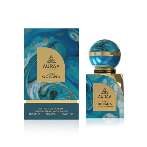 Auraa Desire Ample Oceana Extrait de Parfum 100ml – Unisex Perfume | Long-Lasting, Spicy Floral Scent with Carnation, Lily of the Valley, Vanilla, and Amber