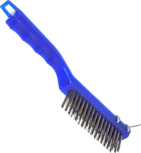 Image of SPARTA 4067200 Flo-Pac Plastic Kitchen Brush, Grill Cleaning Brush, Griddle Brush With Scraper For Kitchen, Restaurant, Home , 11.375 Inches, Blue, (Pack of 12)
