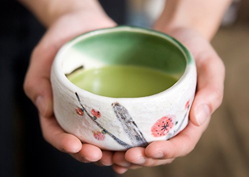 Happy Sales Hsmb-Cwcb1, Authentic Japanese Traditional Tea Ceremony Matcha Bowl Chawan Handcrafted In Japan, Cherry Blossom Design #TOP1