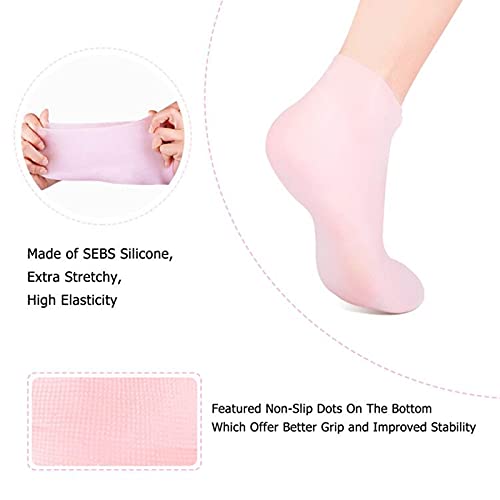 Silicone Socks For Women, Moisturizing Foot Socks, Soft Gel Socks, Aloe Socks, Women Spa Pedicure Socks For Repairing Dry Feet, Cracked Heel And Softening Rough Skin, Calluses #TOP3
